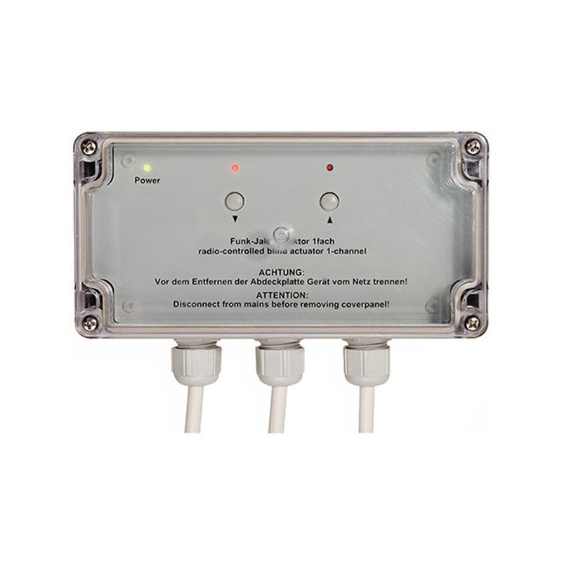 Funk-Rollladenaktor im staub- / wettergeschützten Aufputzmontage