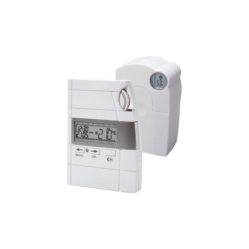 Funk-Wandthermostat und Funk-Stellantrieb im Set