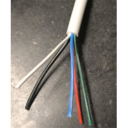 RGBW-Kabel weiß, 5-adrig (4x0,35mm², 1x1,0mm²)