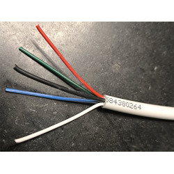 RGBW-Kabel weiß, 5-adrig (4x0,35mm², 1x1,0mm²)