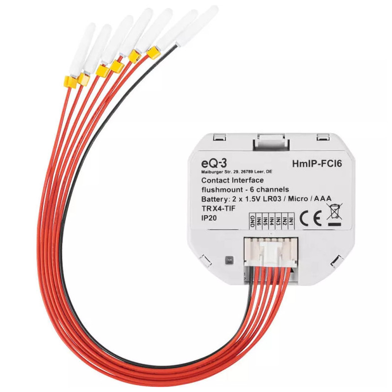 Homematic IP Kontakt-Schnittstelle Unterputz - 6-fach - HmIP-FCI6